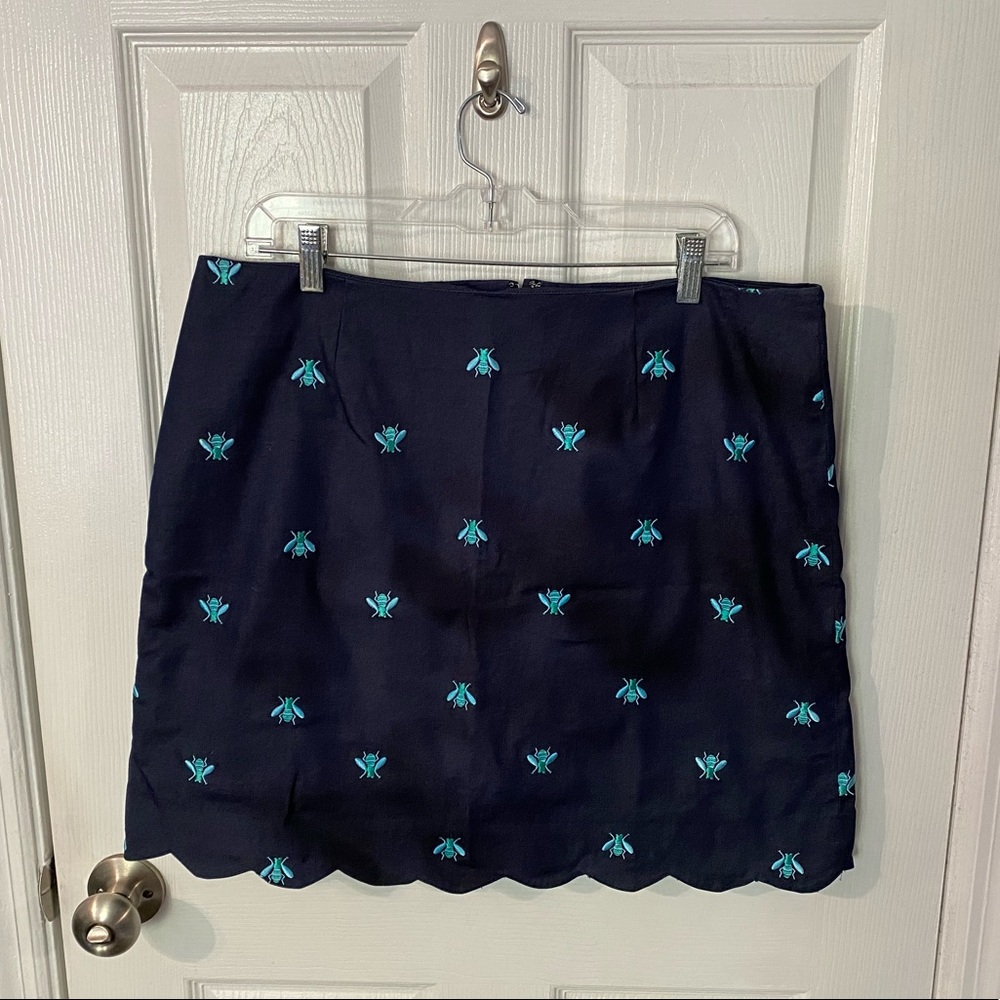 Lilly Pulitzer Scalloped Embroidered Bee Skirt